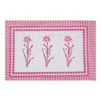 Rudra Bazaar Pink 210 TC Cotton Double King Bedsheet With 2 Pillow Covers