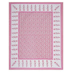 Rudra Bazaar Pink 210 TC Cotton Double King Bedsheet With 2 Pillow Covers