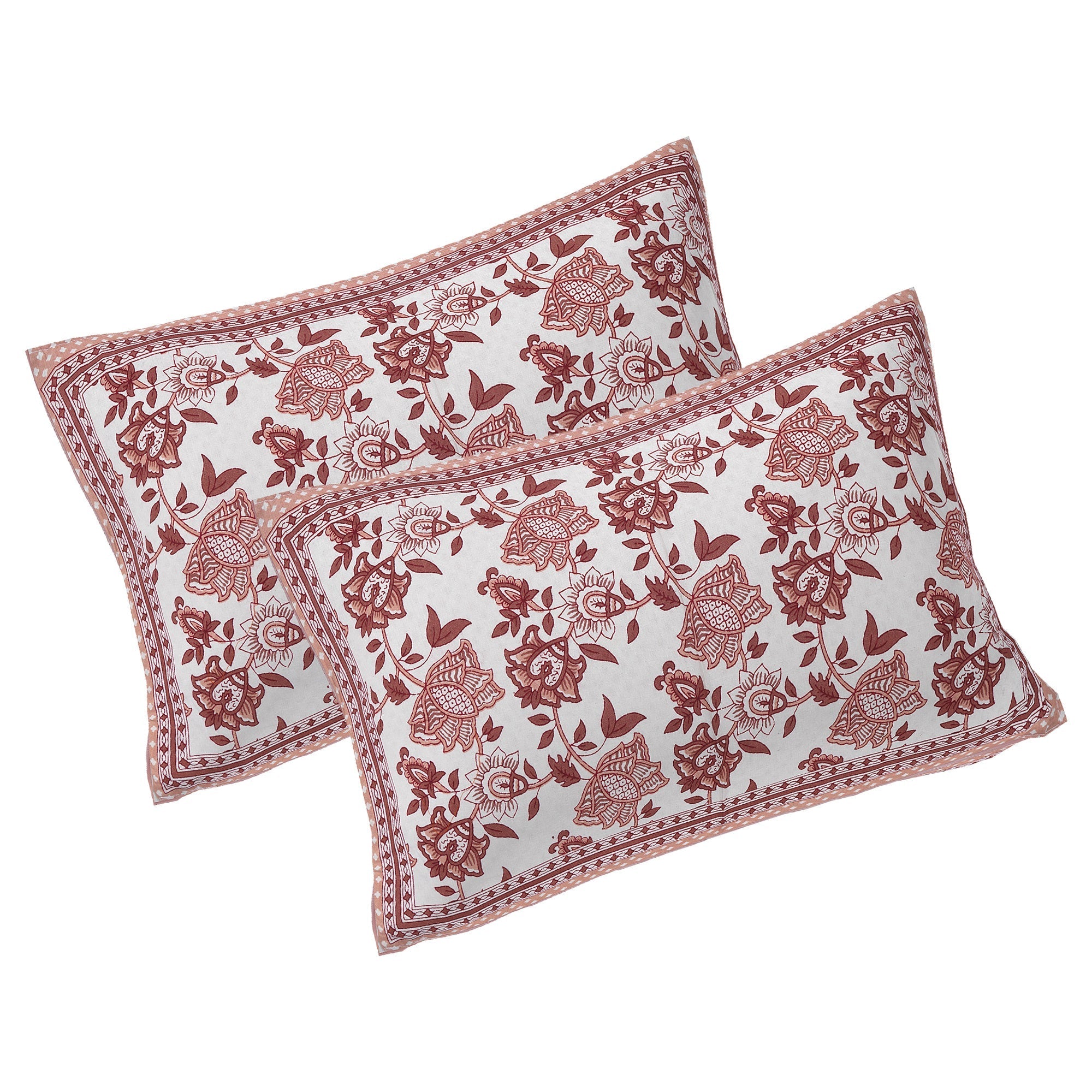 Rudra Bazaar Sea Green 210 TC Cotton Double King Bedsheet With 2 Pillow Covers