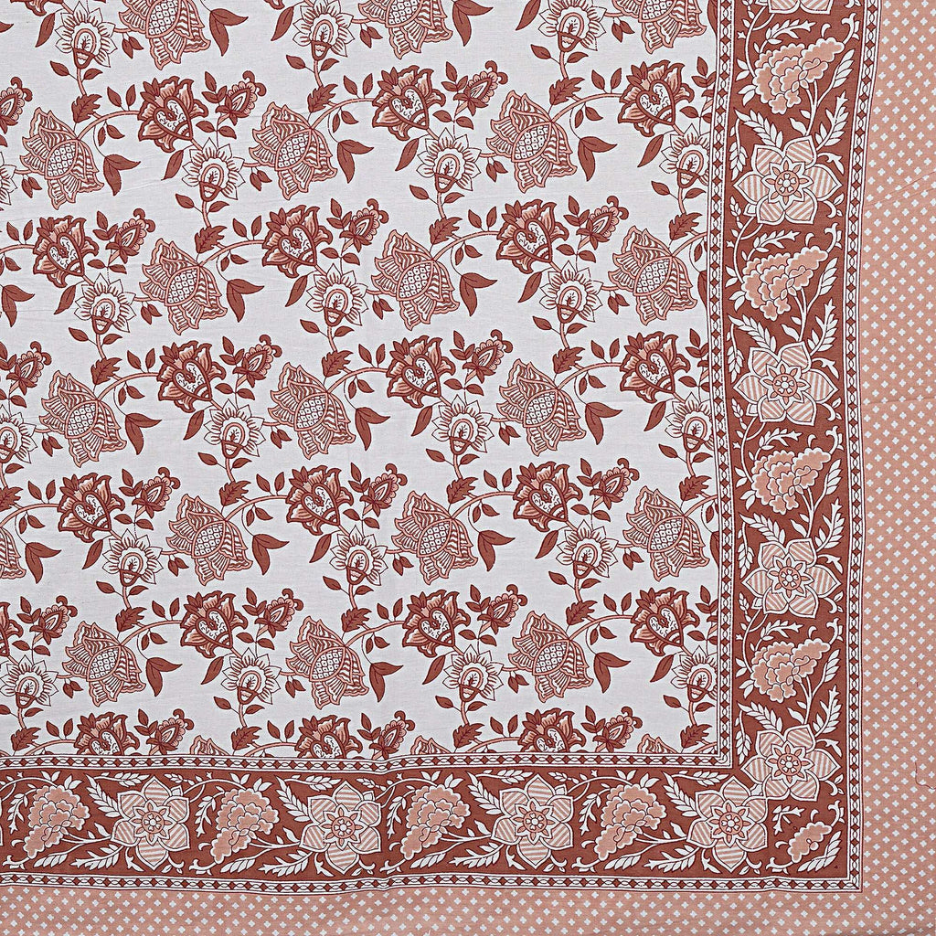 Rudra Bazaar Sea Green 210 TC Cotton Double King Bedsheet With 2 Pillow Covers