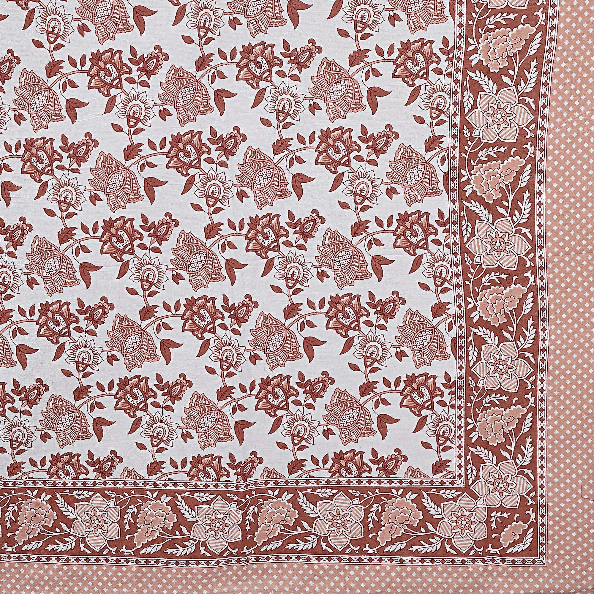 Rudra Bazaar Sea Green 210 TC Cotton Double King Bedsheet With 2 Pillow Covers