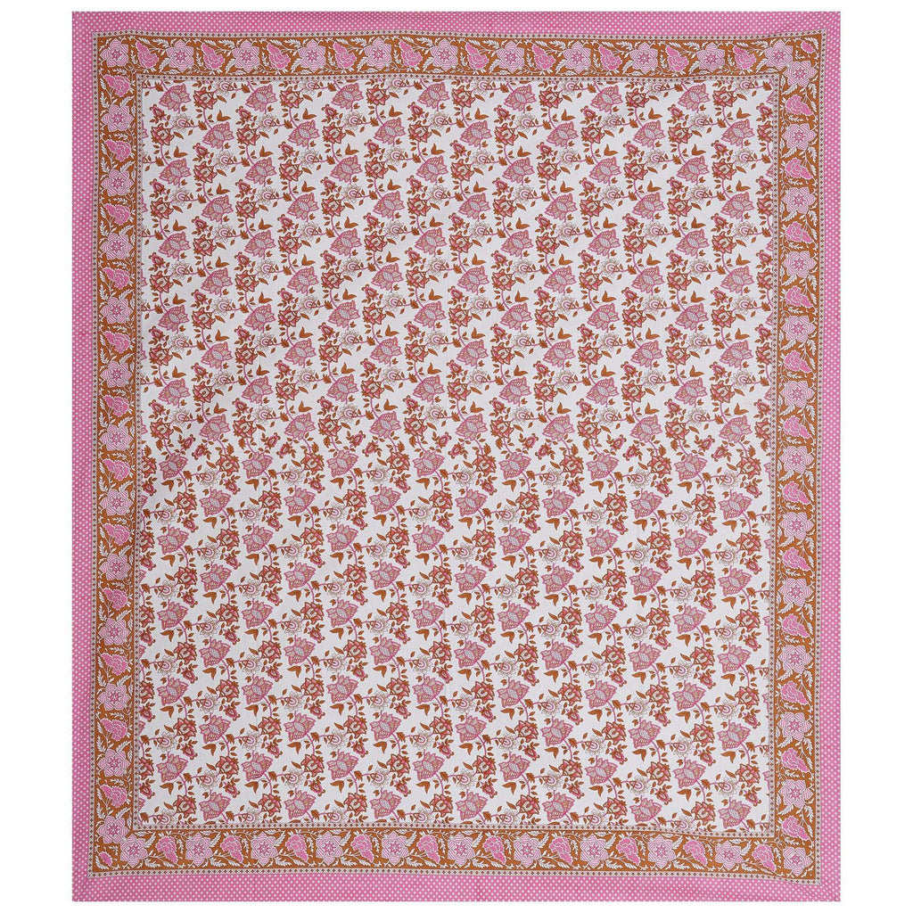 Rudra Bazaar Blue 210 TC Cotton Double King Bedsheet With 2 Pillow Covers