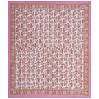 Rudra Bazaar Blue 210 TC Cotton Double King Bedsheet With 2 Pillow Covers