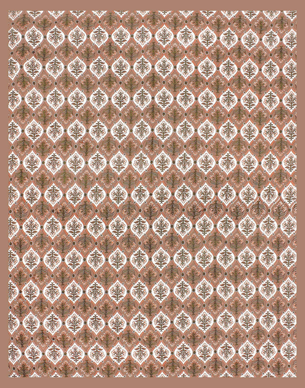 Rudra Bazaar Brown 210 TC Cotton Double King Bedsheet With 2 Pillow Covers