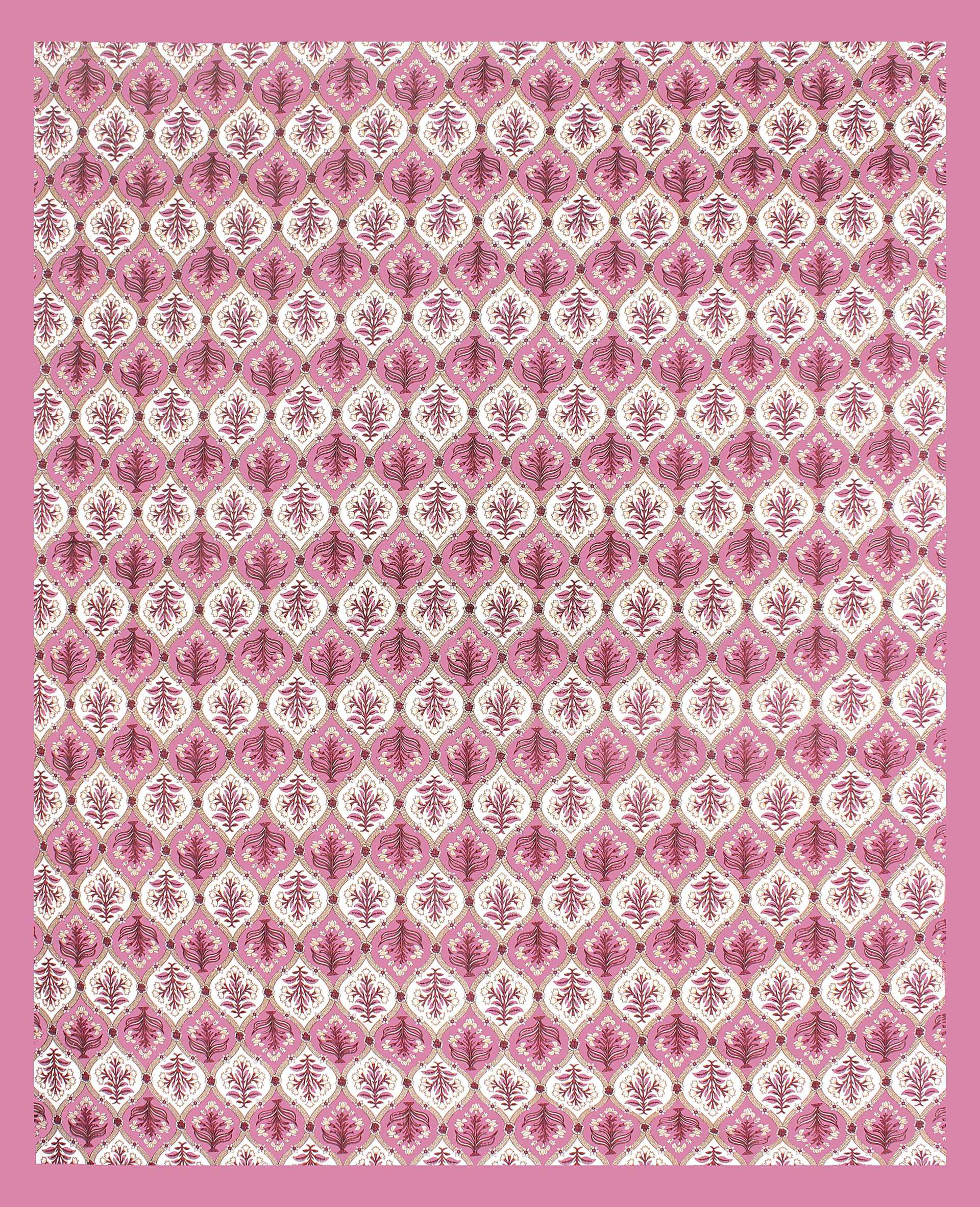 Rudra Bazaar Purple 210 TC Cotton Double King Bedsheet With 2 Pillow Covers