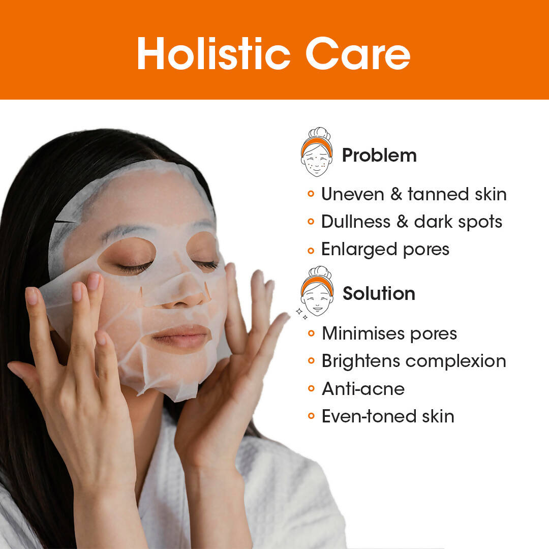 TAC - The Ayurveda Co. Vitamin C Serum Sheet Mask | Natural Skin Brightness