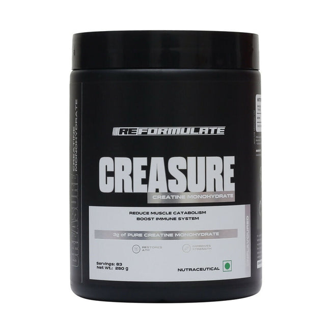 Reformulate Creasure I Creatine Monohydrate I Boost Immune System 3G Of Pure Creatine Nutraceutical - Unflavoured Hover Image