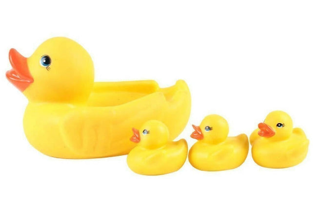 ToysBuddy Baby Bathing Rubber Squeaky Ducks Floating Play Water Pool Tub Toys (Yellow) Hover Image