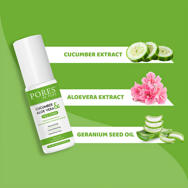 Pores Be Pure Cucumber Face Toner With Aloe Vera Main Image