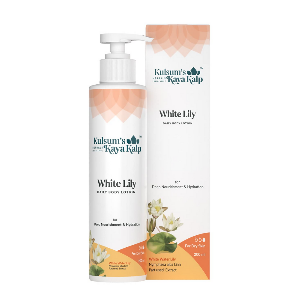 Kulsum's Kaya Kalp White Lily, Daily Body Lotion For Deep Nourishment And Hydration