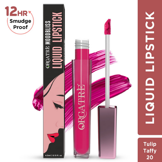 Orgatre Moodbliss Waterproof Glossy Liquid Lipstick - Tulip Taffy Main Image