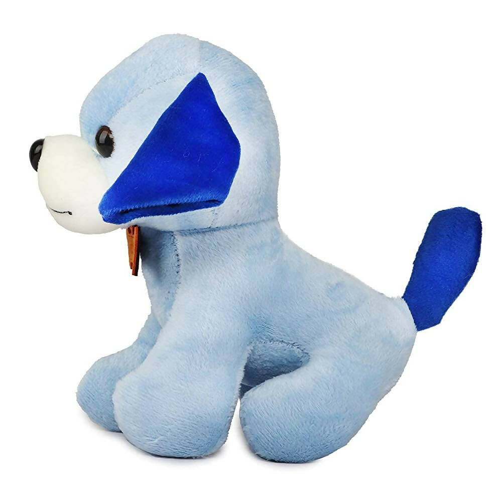Webby Soft Animal Plush Standing Dog Toy 20cm-Blue