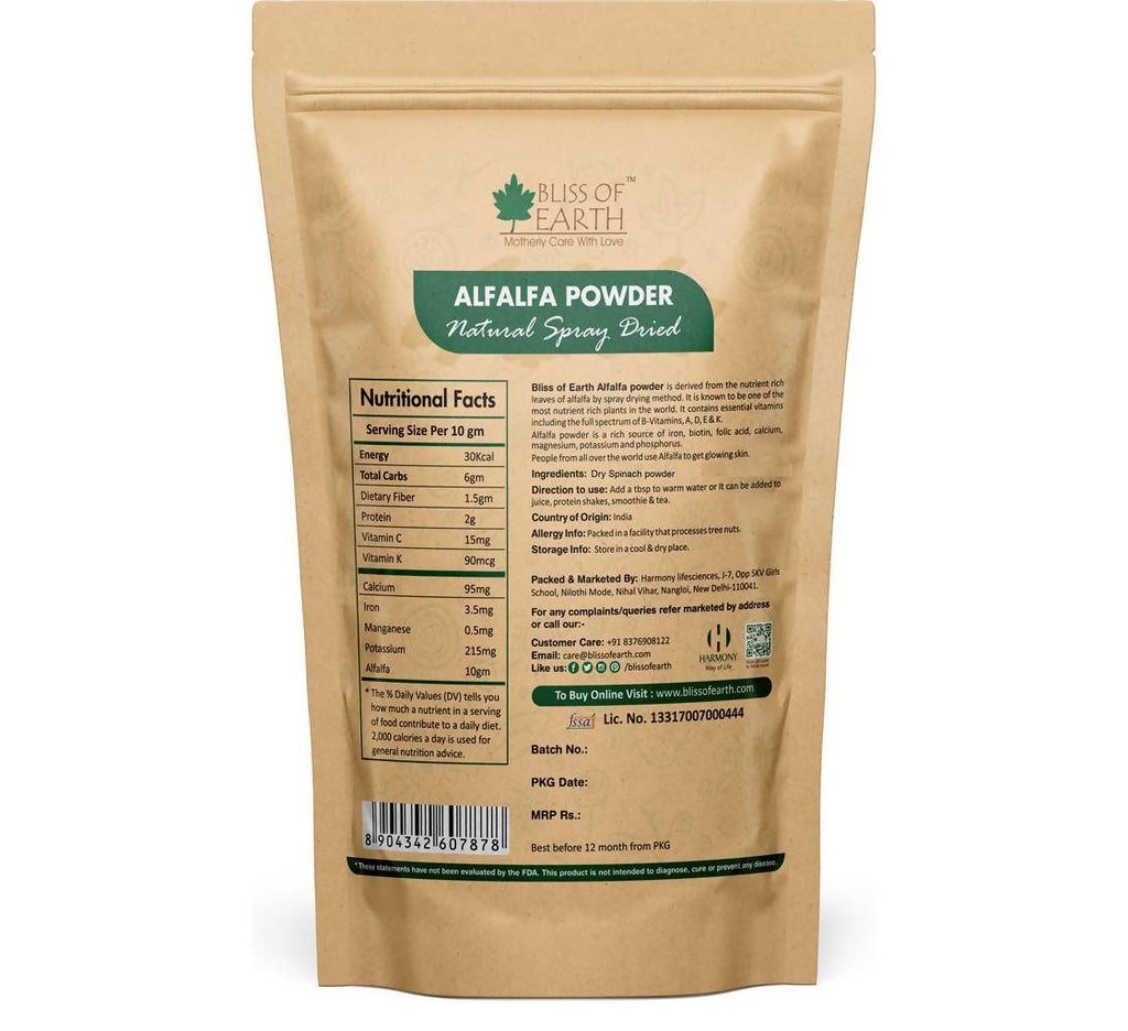 Bliss of Earth Alfalfa Powder