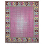 Rudra Bazaar Multicolour 210 TC Cotton Double King Bedsheet With 2 Pillow Covers