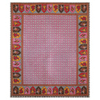 Rudra Bazaar Multicolour 210 TC Cotton Double King Bedsheet With 2 Pillow Covers