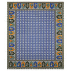 Rudra Bazaar Multicolour 210 TC Cotton Double King Bedsheet With 2 Pillow Covers