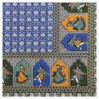 Rudra Bazaar Multicolour 210 TC Cotton Double King Bedsheet With 2 Pillow Covers