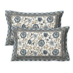 Rudra Bazaar Multicolour 210 TC Cotton Double King Bedsheet With 2 Pillow Covers