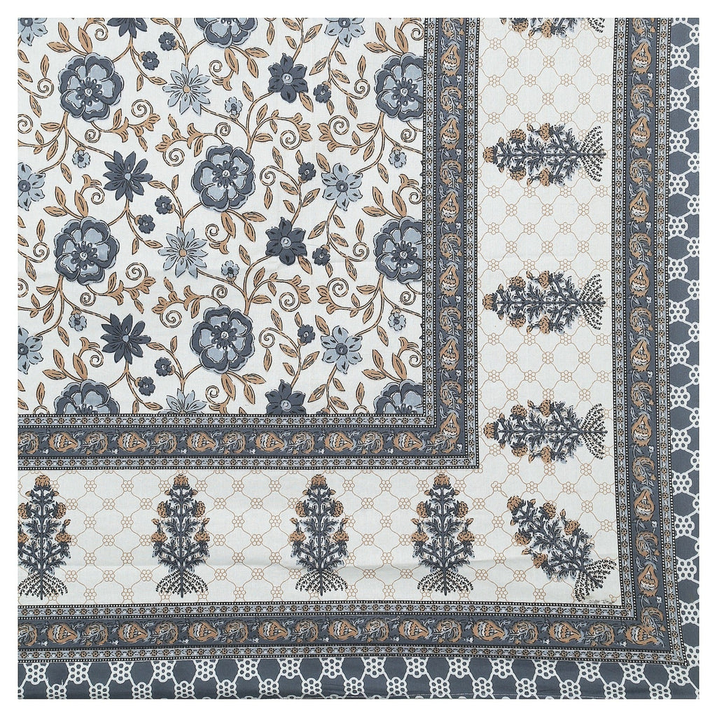 Rudra Bazaar Multicolour 210 TC Cotton Double King Bedsheet With 2 Pillow Covers