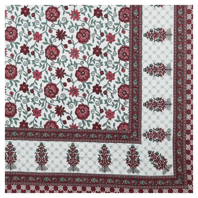 Rudra Bazaar Multicolour 210 TC Cotton Double King Bedsheet With 2 Pillow Covers Main Image