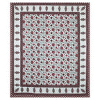 Rudra Bazaar Multicolour 210 TC Cotton Double King Bedsheet With 2 Pillow Covers