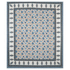 Rudra Bazaar Multicolour 210 TC Cotton Double King Bedsheet With 2 Pillow Covers