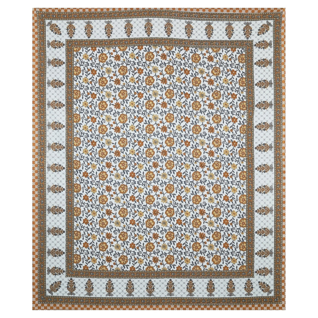 Rudra Bazaar Multicolour 210 TC Cotton Double King Bedsheet With 2 Pillow Covers