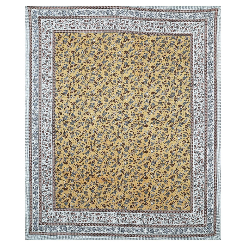 Rudra Bazaar Multicolour 210 TC Cotton Double King Bedsheet With 2 Pillow Covers