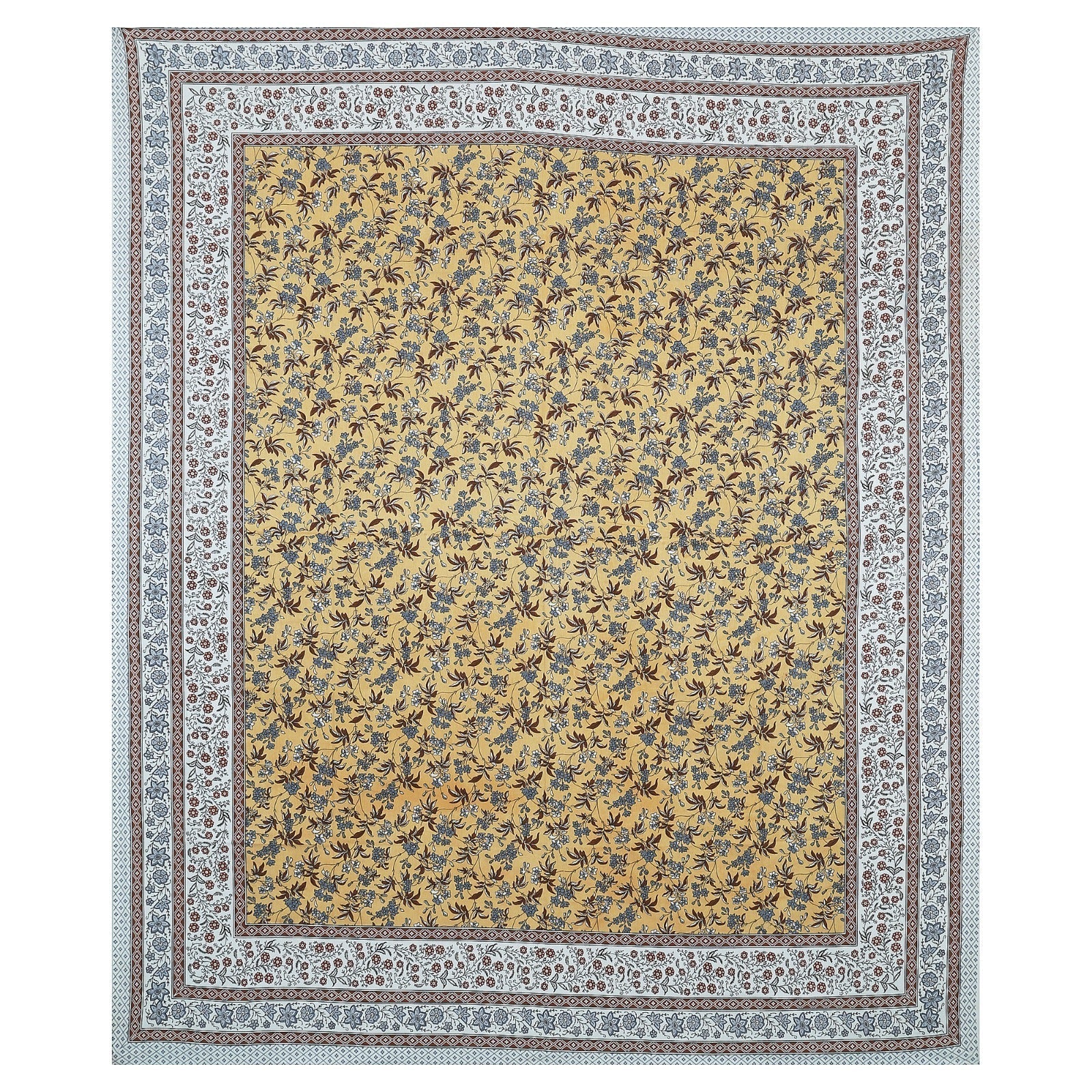 Rudra Bazaar Multicolour 210 TC Cotton Double King Bedsheet With 2 Pillow Covers