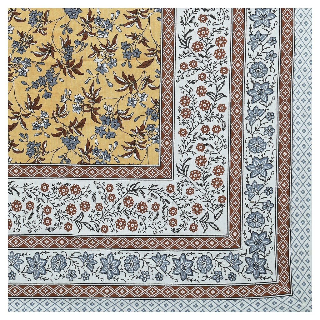 Rudra Bazaar Multicolour 210 TC Cotton Double King Bedsheet With 2 Pillow Covers