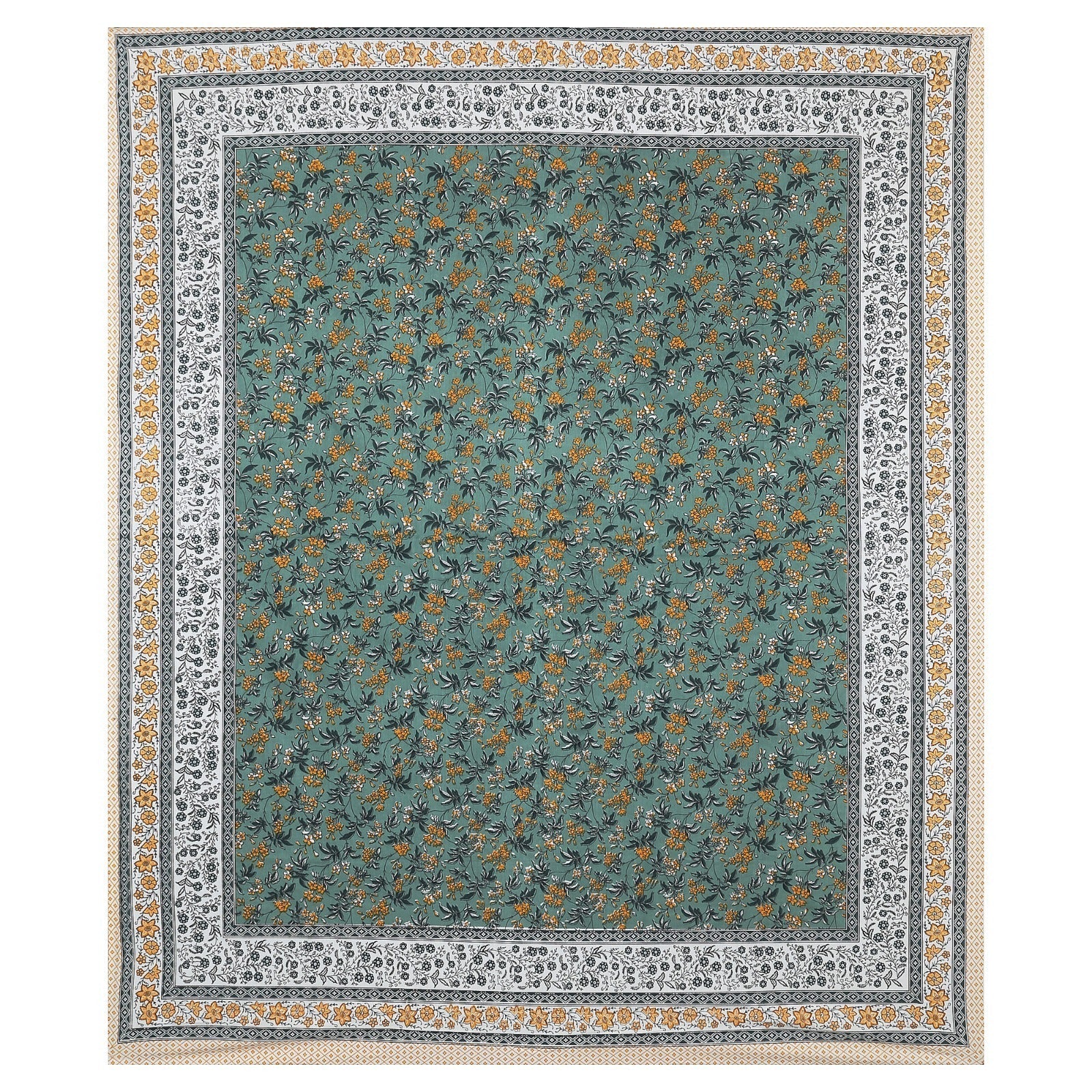 Rudra Bazaar Multicolour 210 TC Cotton Double King Bedsheet With 2 Pillow Covers