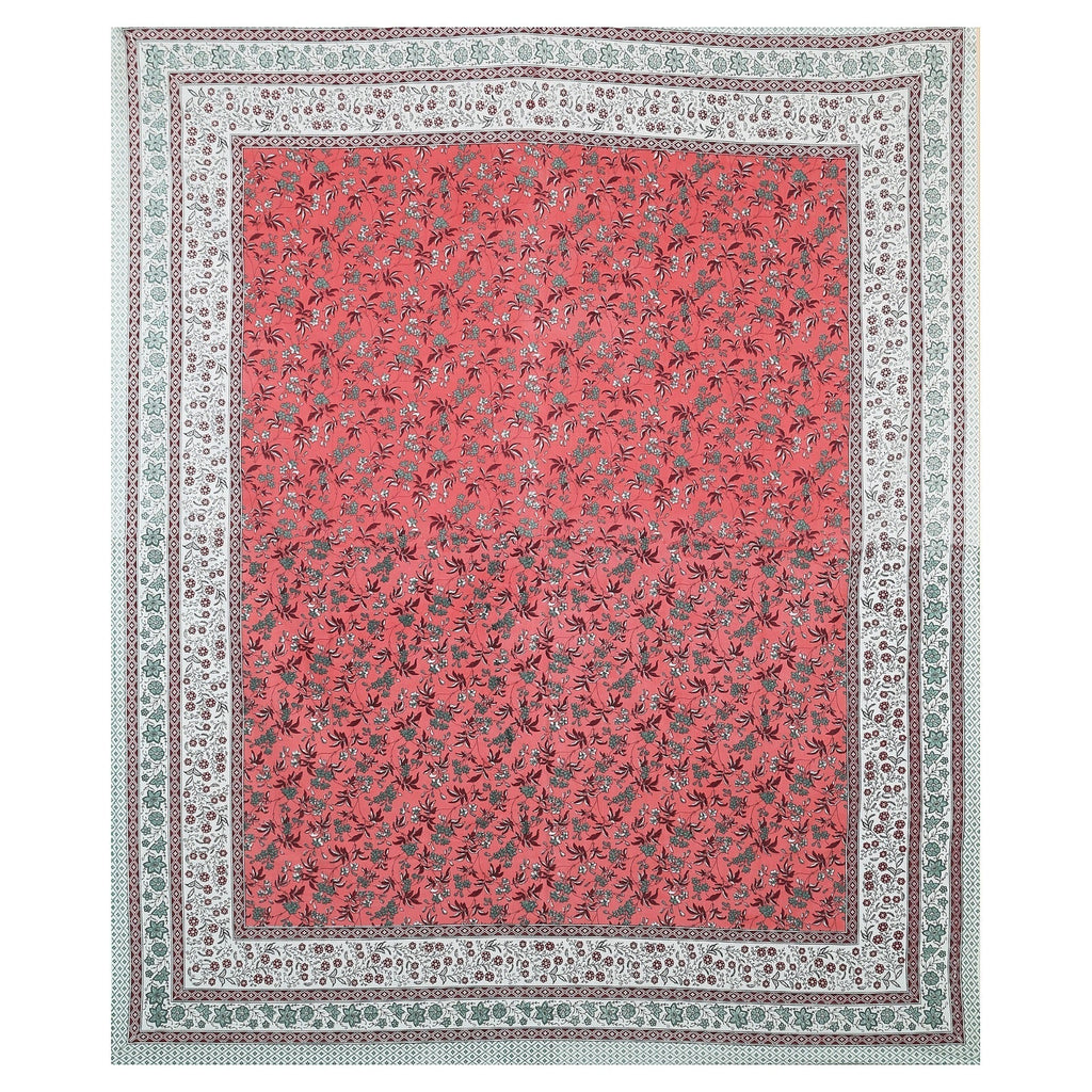 Rudra Bazaar Multicolour 210 TC Cotton Double King Bedsheet With 2 Pillow Covers