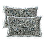 Rudra Bazaar Multicolour 210 TC Cotton Double King Bedsheet With 2 Pillow Covers