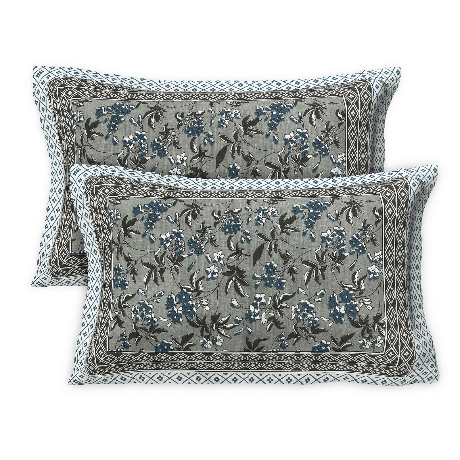 Rudra Bazaar Multicolour 210 TC Cotton Double King Bedsheet With 2 Pillow Covers