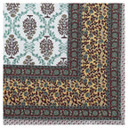 Rudra Bazaar Multicolour 210 TC Cotton Double King Bedsheet With 2 Pillow Covers