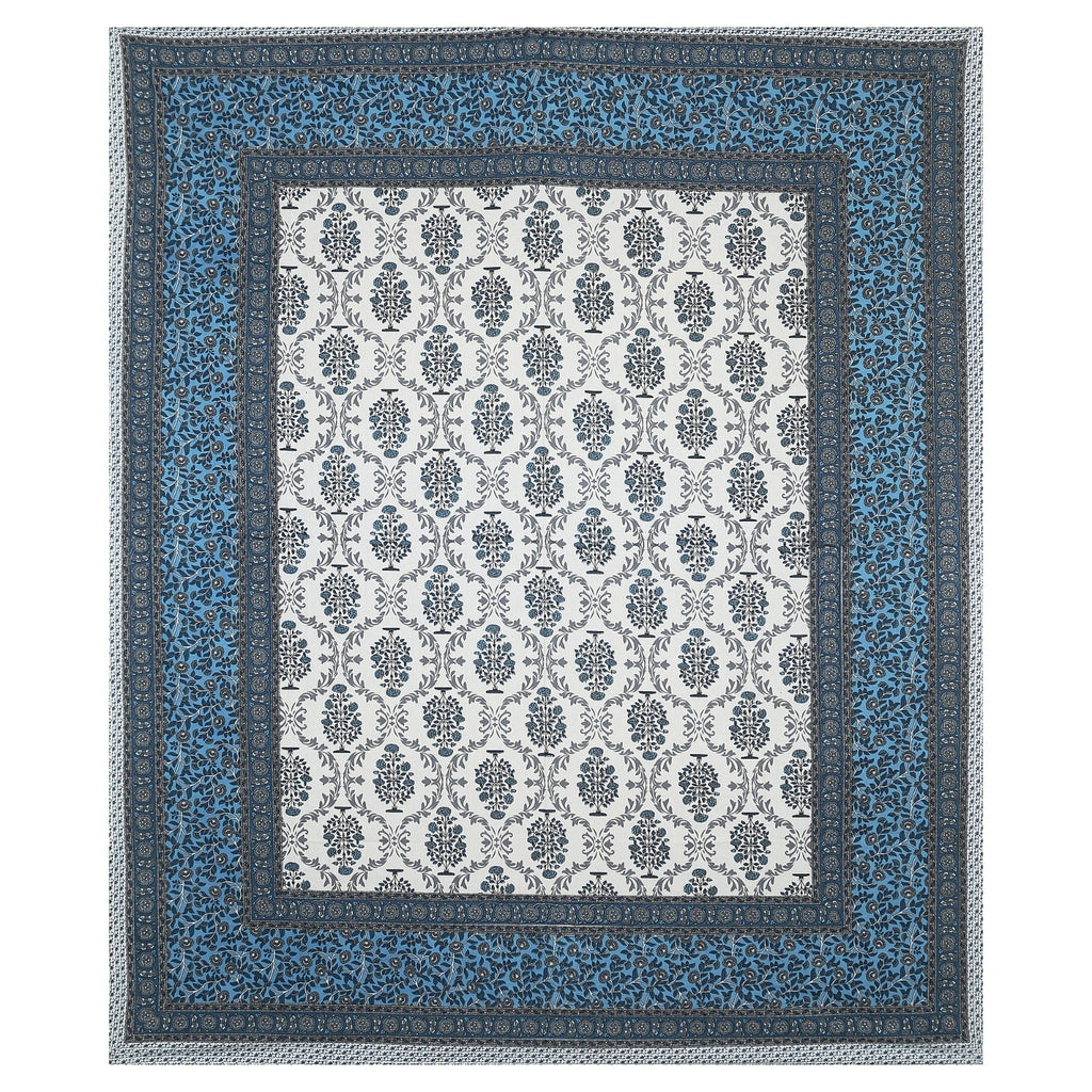 Rudra Bazaar Multicolour 210 TC Cotton Double King Bedsheet With 2 Pillow Covers