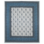 Rudra Bazaar Multicolour 210 TC Cotton Double King Bedsheet With 2 Pillow Covers