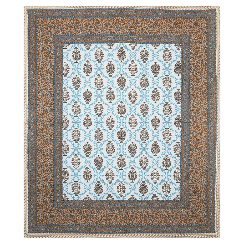 Rudra Bazaar Multicolour 210 TC Cotton Double King Bedsheet With 2 Pillow Covers