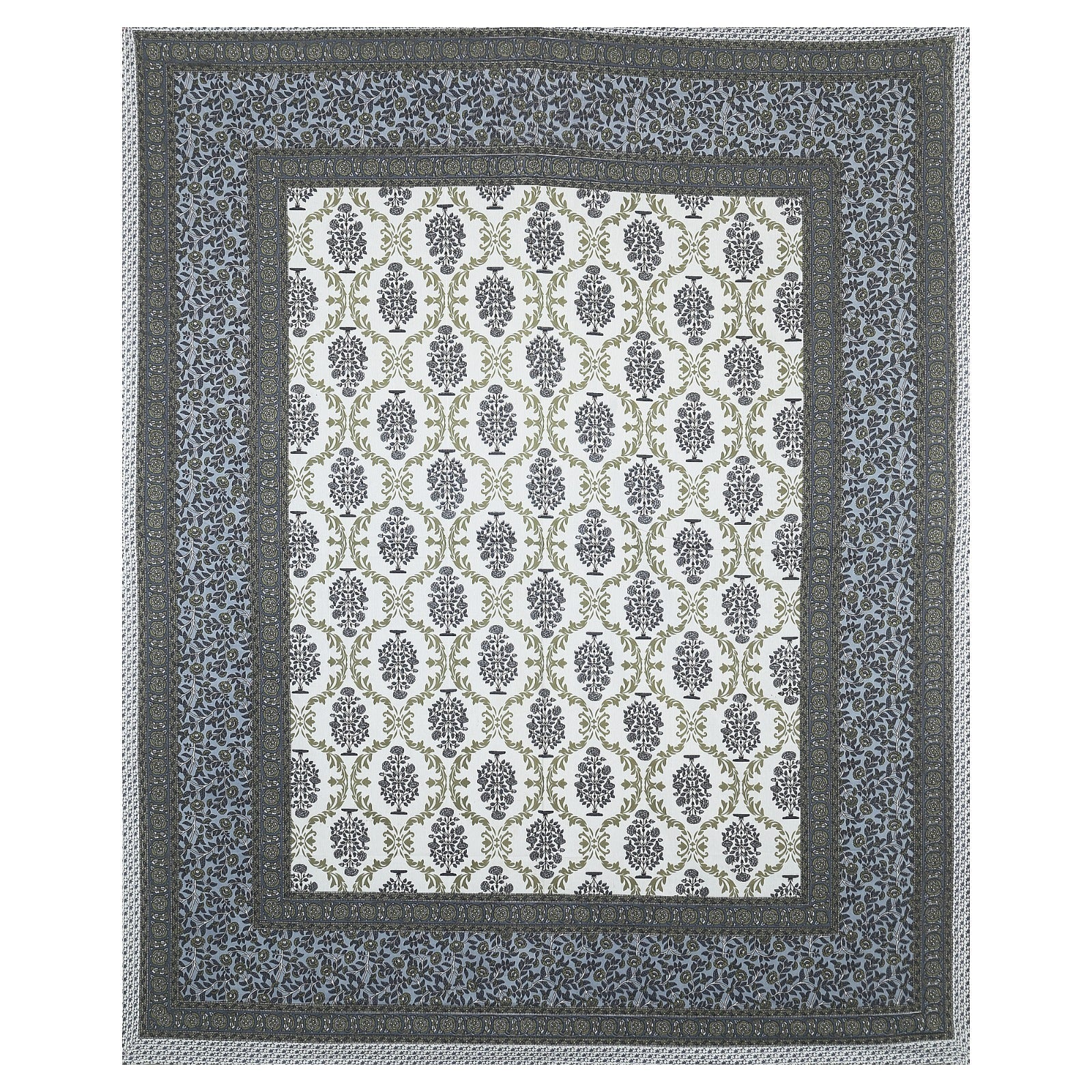 Rudra Bazaar Multicolour 210 TC Cotton Double King Bedsheet With 2 Pillow Covers