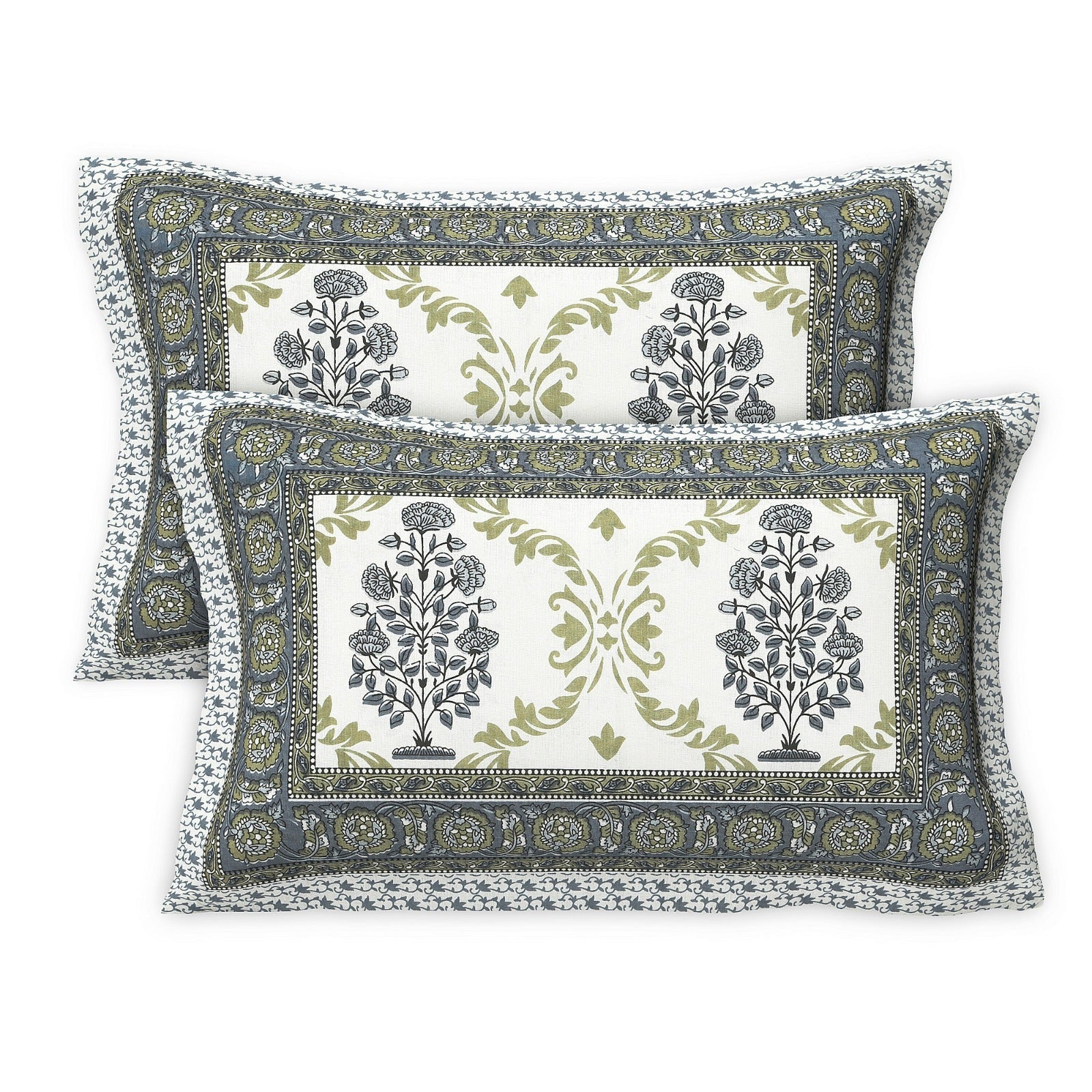 Rudra Bazaar Multicolour 210 TC Cotton Double King Bedsheet With 2 Pillow Covers