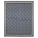 Rudra Bazaar Multicolour 210 TC Cotton Double King Bedsheet With 2 Pillow Covers