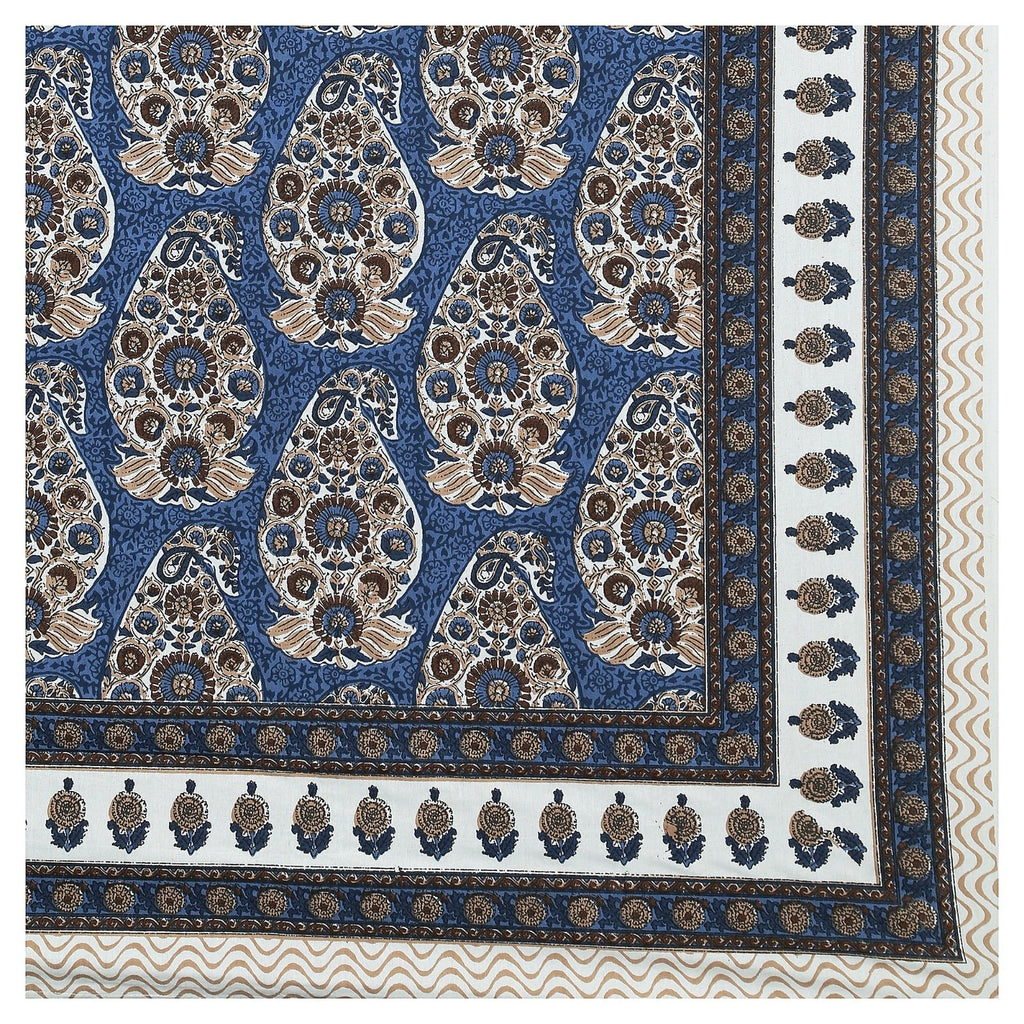 Rudra Bazaar Multicolour 210 TC Cotton Double King Bedsheet With 2 Pillow Covers