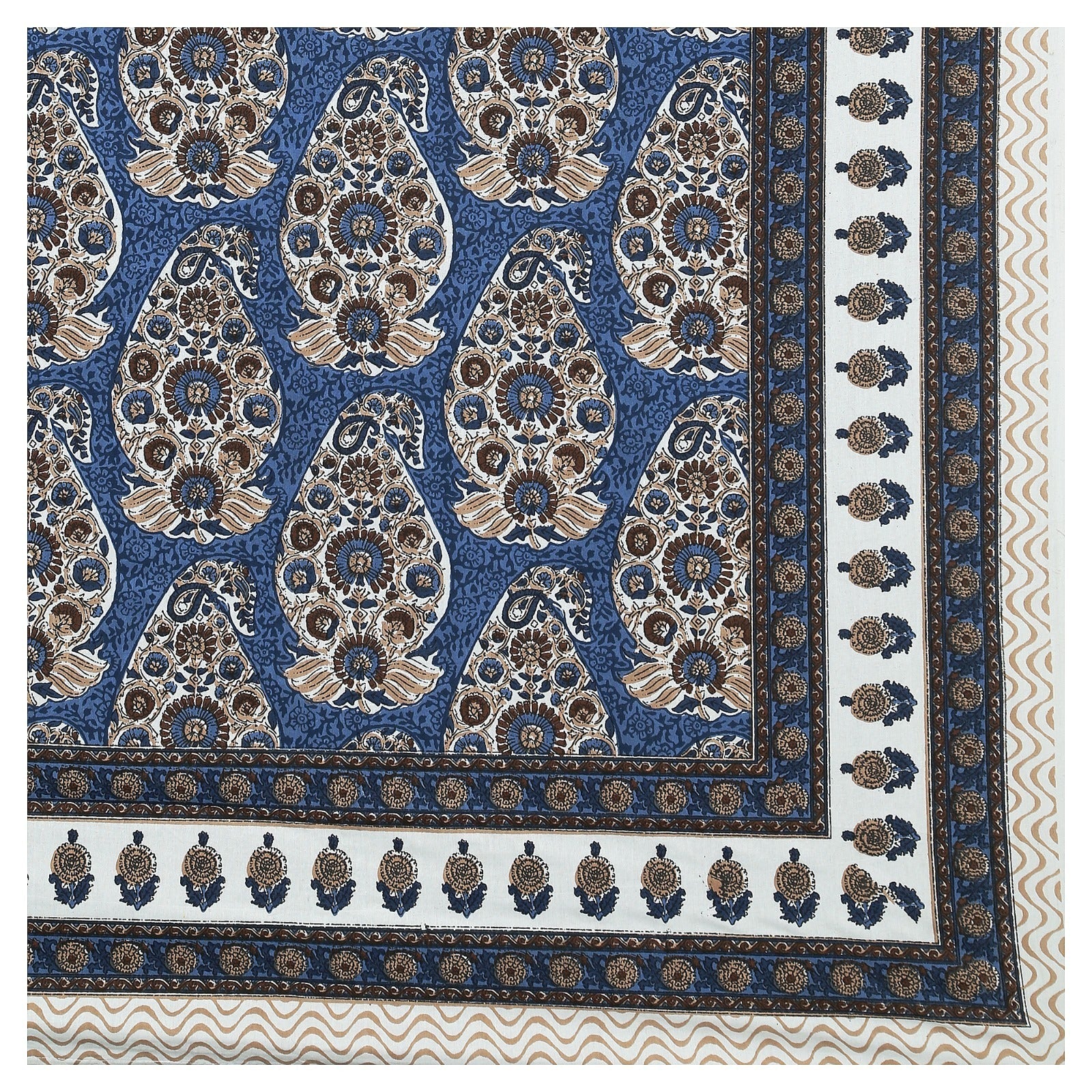 Rudra Bazaar Multicolour 210 TC Cotton Double King Bedsheet With 2 Pillow Covers