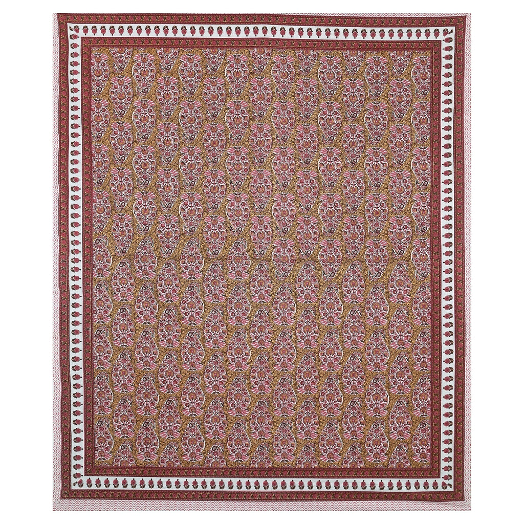 Rudra Bazaar Multicolour 210 TC Cotton Double King Bedsheet With 2 Pillow Covers