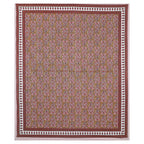 Rudra Bazaar Multicolour 210 TC Cotton Double King Bedsheet With 2 Pillow Covers