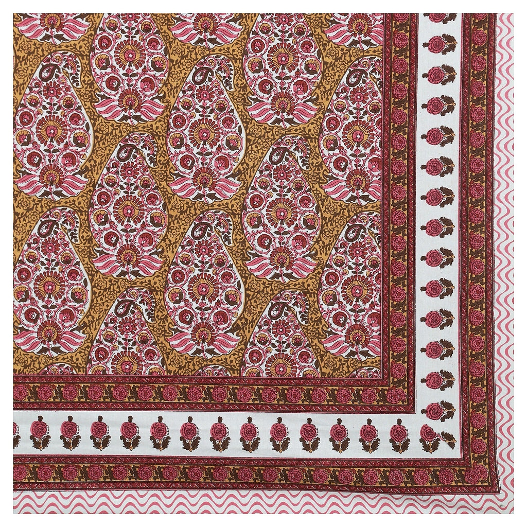 Rudra Bazaar Multicolour 210 TC Cotton Double King Bedsheet With 2 Pillow Covers