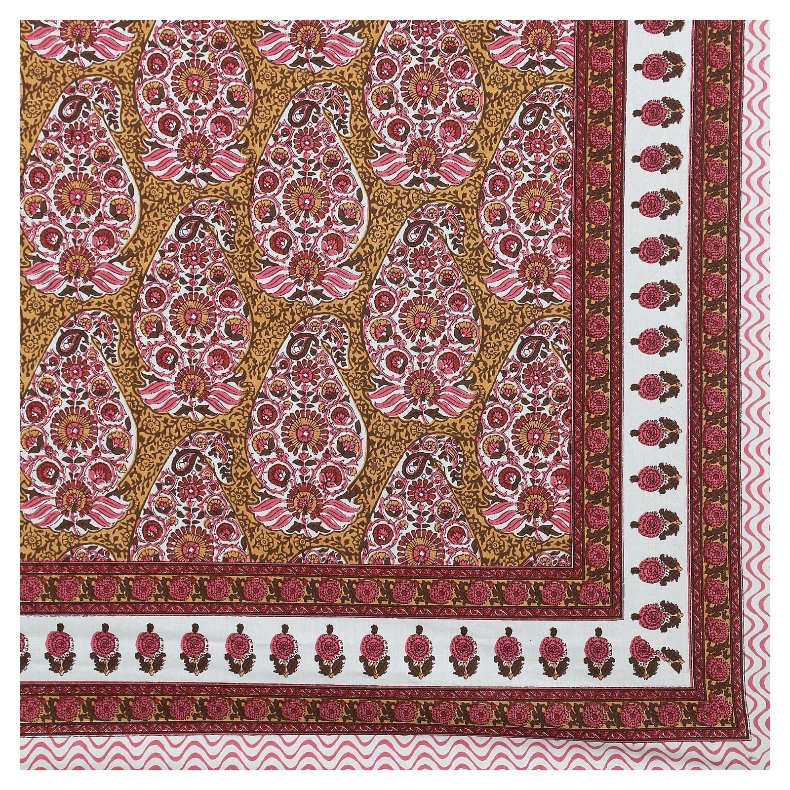 Rudra Bazaar Multicolour 210 TC Cotton Double King Bedsheet With 2 Pillow Covers