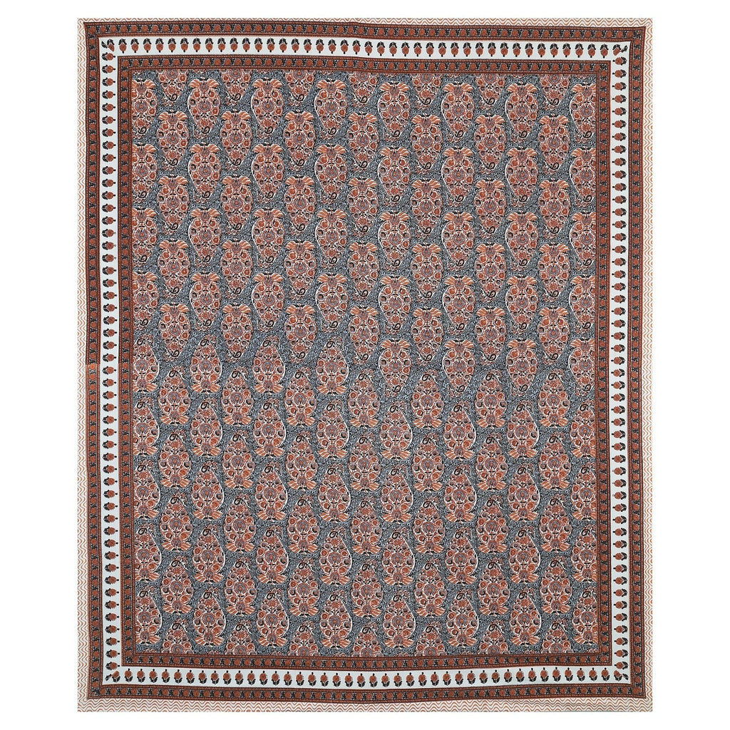 Rudra Bazaar Multicolour 210 TC Cotton Double King Bedsheet With 2 Pillow Covers