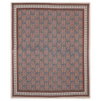 Rudra Bazaar Multicolour 210 TC Cotton Double King Bedsheet With 2 Pillow Covers