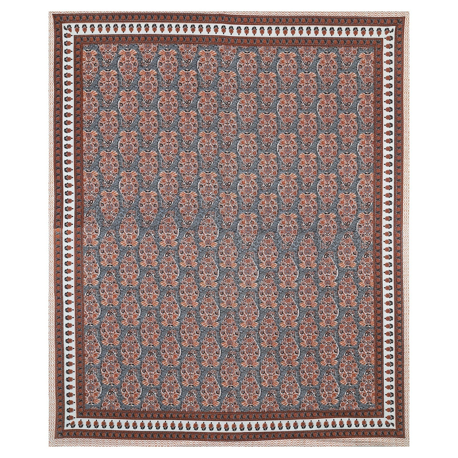 Rudra Bazaar Multicolour 210 TC Cotton Double King Bedsheet With 2 Pillow Covers